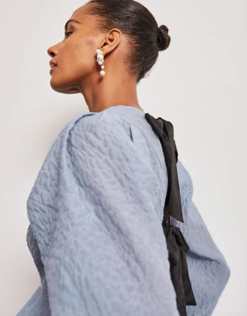 Ada Puff Sleeve Bow Top