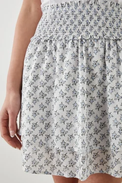 Addison Skirt White Blue Ivy