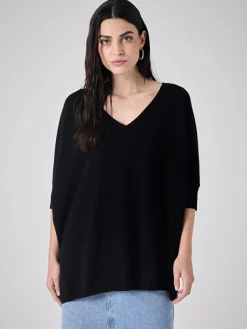 Aimee Poncho Jumper Black