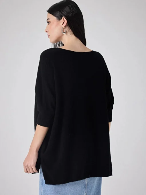 Aimee Poncho Jumper Black