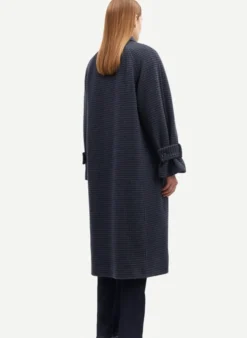 Alma Coat Blue Mix Houndstooth