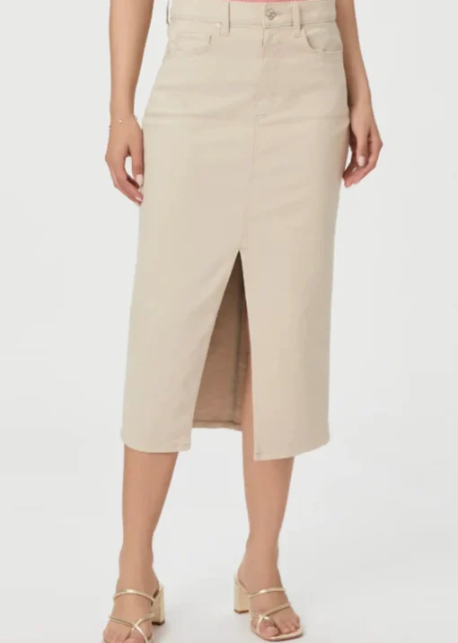 Angela Midi Skirt Soft Beige