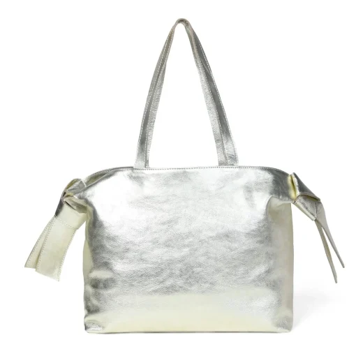 Anika Bow Tote Pale Gold