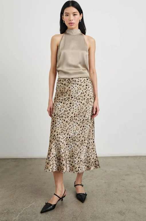 Anya Skirt Champagne Leopard