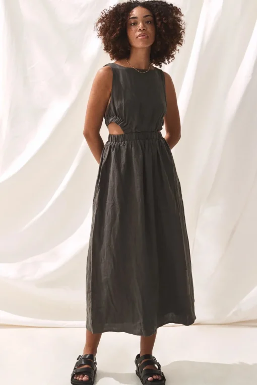 Anzola Dress Charcoal