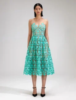 Aqua Azaelea Lace Midi Dress