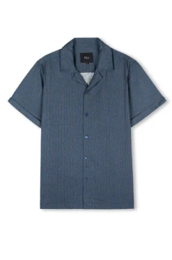 Atlas Shirt Navy Cedar Vertical