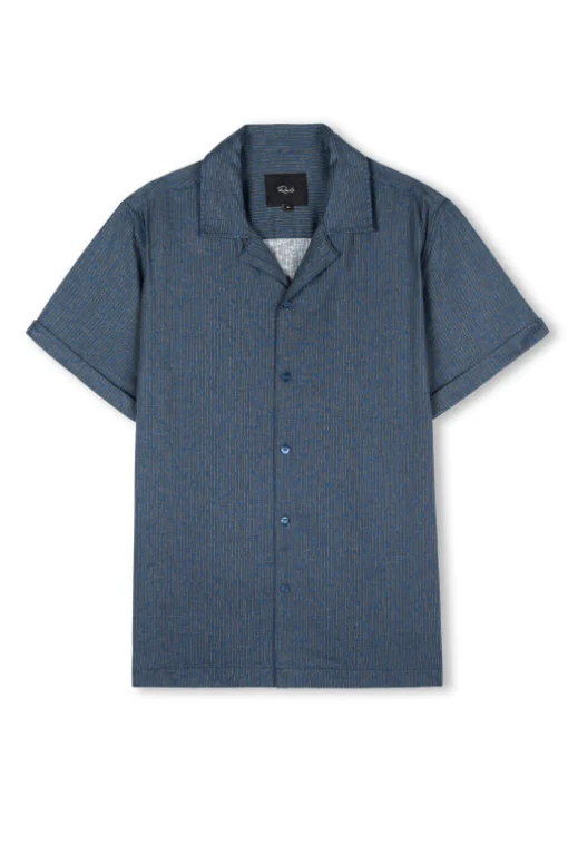 Atlas Shirt Navy Cedar Vertical