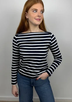 Attila Top Navy Pinstripe