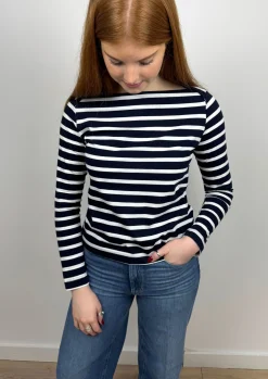 Attila Top Navy Pinstripe