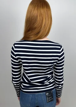 Attila Top Navy Pinstripe