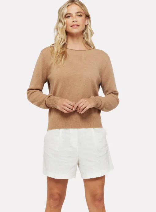 Beaulah Button Back Camel