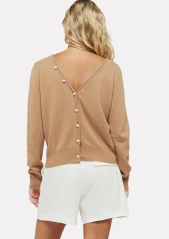 Beaulah Button Back Camel