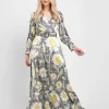 Belted Maxi Dress Daisies