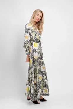 Belted Maxi Dress Daisies
