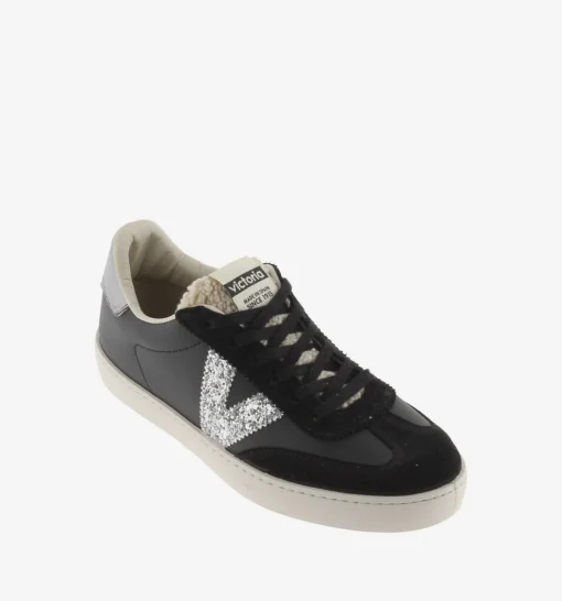 Berlin Faux Leather/Shearling Cyclist Negro