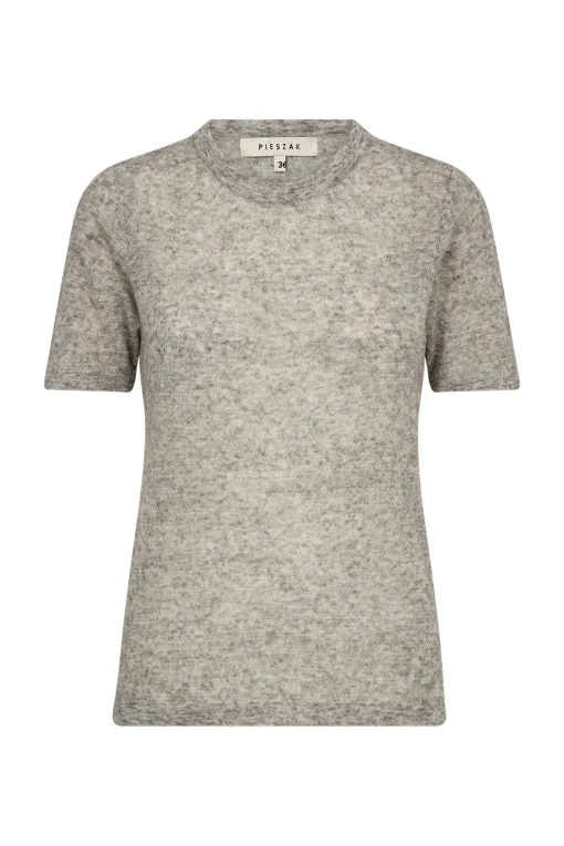 Billie 2/4 Sleeve Knit Grey Melange