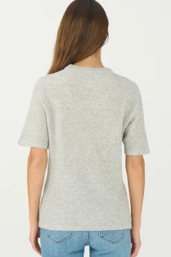 Billie 2/4 Sleeve Knit Grey Melange