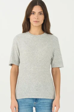 Billie 2/4 Sleeve Knit Grey Melange
