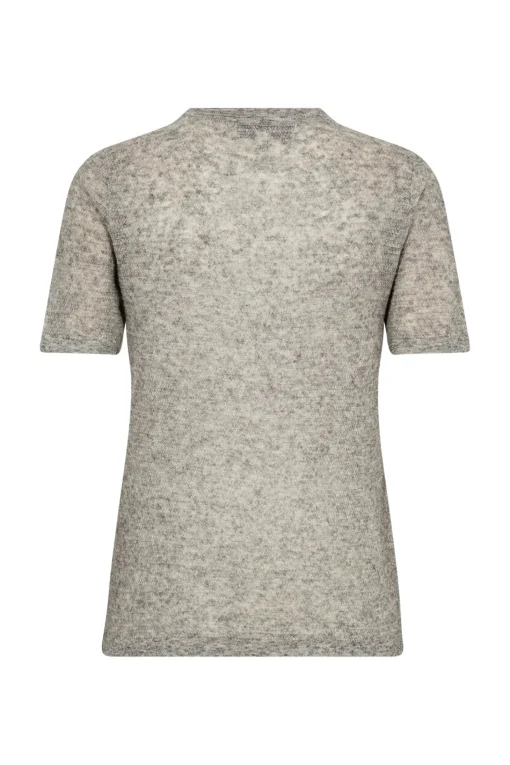 Billie 2/4 Sleeve Knit Grey Melange