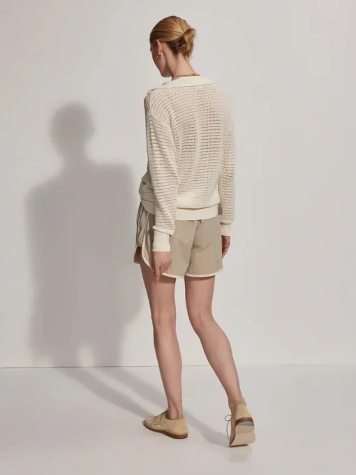 Billie Half Zip Knit Egret