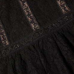 Black Cord Lace Midi Dress