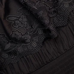 Black Cotton Midi Dress