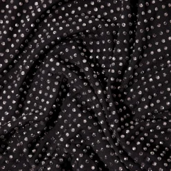 Black Rhinestone Mini Shirt Dress