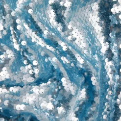 Blue Sequin V-Neck Maxi Dress