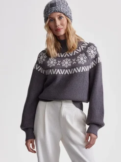 Bowen Fairisle Pullover Grey Marl