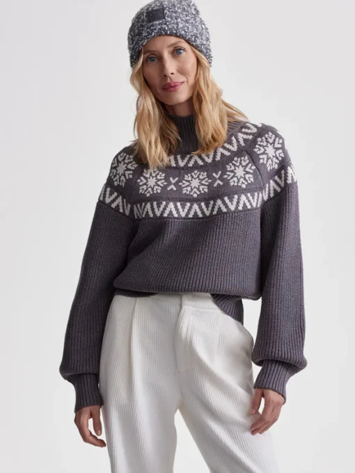 Bowen Fairisle Pullover Grey Marl