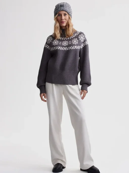 Bowen Fairisle Pullover Grey Marl