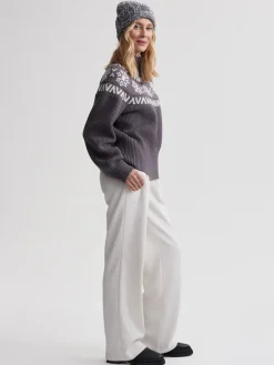 Bowen Fairisle Pullover Grey Marl
