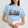 Boyfriend Tee Blue LA Postcard