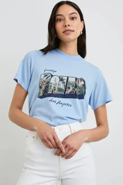 Boyfriend Tee Blue LA Postcard