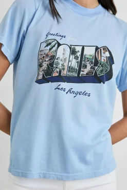 Boyfriend Tee Blue LA Postcard