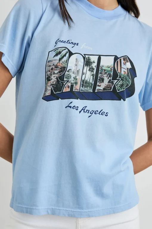 Boyfriend Tee Blue LA Postcard