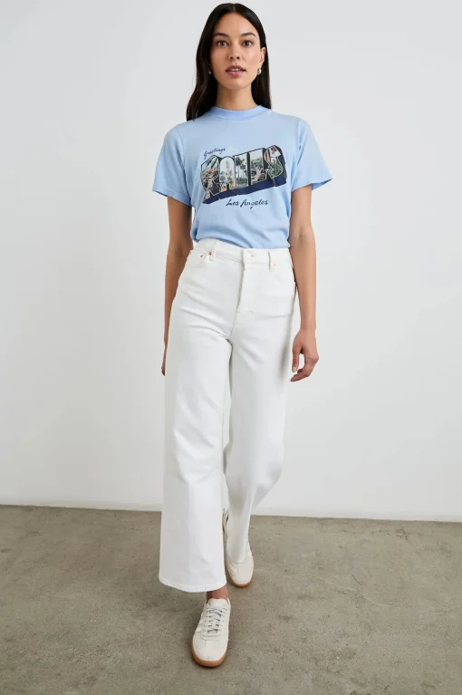 Boyfriend Tee Blue LA Postcard