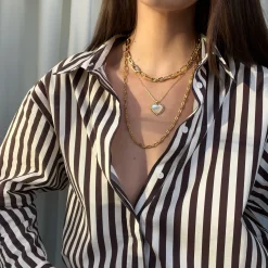 California Long Chain Necklace Gold