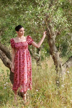 Camilla Dress Magenta Rosa