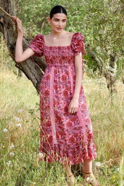 Camilla Dress Magenta Rosa