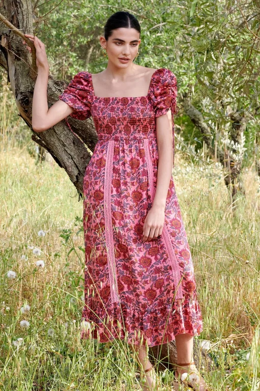 Camilla Dress Magenta Rosa