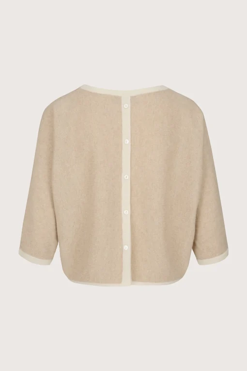 Canonbie Button Contrast Cashmere Beige/Ice