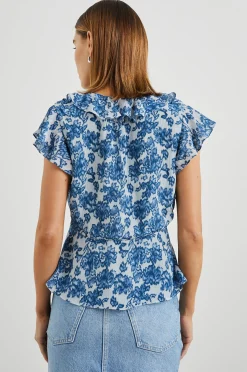 Carmine Top Chambray Floral