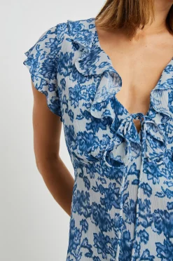 Carmine Top Chambray Floral
