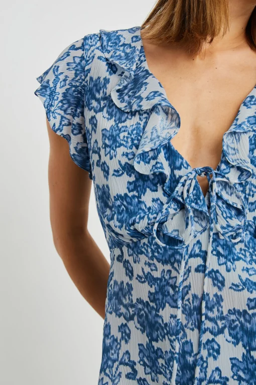 Carmine Top Chambray Floral