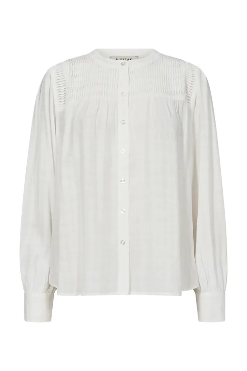 Cassie Pintuck Shirt White