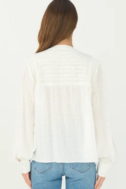 Cassie Pintuck Shirt White