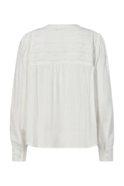Cassie Pintuck Shirt White
