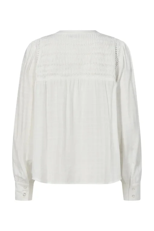 Cassie Pintuck Shirt White